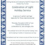 flyer for hospice care 12.8.11 holiday service Hospice Care Celebration of Light 12.8.11